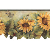 Norwall Sun After Sun border with Sunflower and Insects BG71362DC