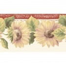 Norwall KC78356DC Daisy Border border of big daisies, with rust trim