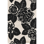CX1304 - Candice Olson Dimensional Surfaces Flocked Floral Wallpaper - Cream Metallic/Black