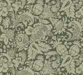 Echo Design 566-43962 Bali Brown Scrolling Pattern wallpaper