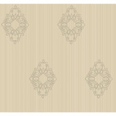 COD0178 - Candice Olson Embellished Surfaces Brilliant Filigree Wallpaper in Beige and Grey