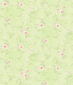Capri Mint Floral Scroll