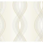 ND7024-Candice Olson Inspired Elegance Moda Wallpaper in White, Beige, and Grey
