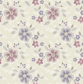 Chloe Purple Floral  2657-22203 Wallpaper