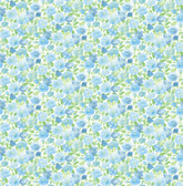 Elsie Sky Blue Floral  2657-22215 Wallpaper