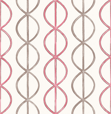 A-Street Prints Banning Stripe Pink Geometric