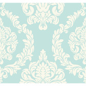 ND7057-Candice Olson Inspired Elegance Aristocrat Light Blue-White Wallpaper