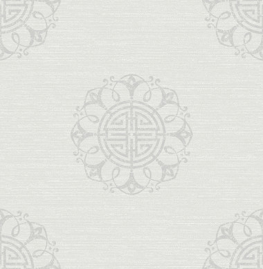 Lien White Fountain Medallion  wallpaper