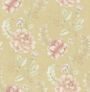 Summer Palace Butter Floral Trail  wallpaper
