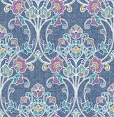 Willow Indigo Nouveau Floral  wallpaper