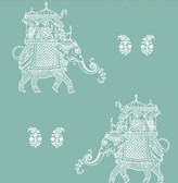 Ophelia Turquoise Elephant  wallpaper