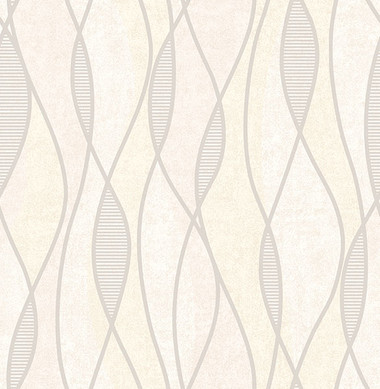 Gyro Cream Swirl Geometric  Contemporary Wallpaper