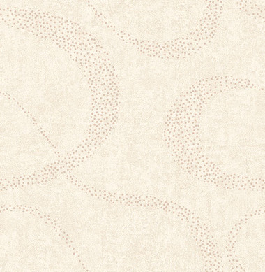 Swirl Cream Scroll Geometric  Contemporary Wallpaper