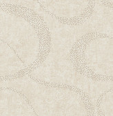 Swirl Brown Scroll Geometric  Contemporary Wallpaper