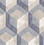 Rustic Wood Tile Blue Geometric