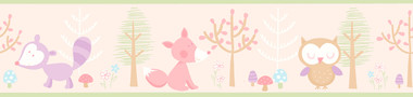 Happy Forest Friends Pink Border