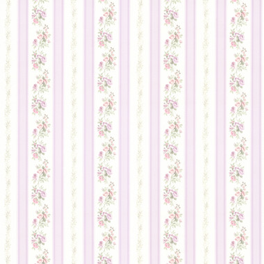 Princess Lavender Floral Stripe