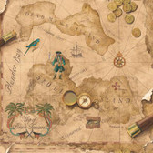 SB7791 - Brothers and Sisters V Pirates Map Wallpaper