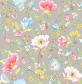 Leizu Grey Chinese Garden Wallpaper