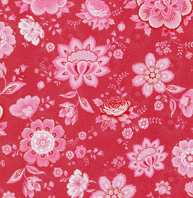 Kali Red Folklore Chintz Wallpaper