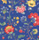 Epona Dark Blue Floral Fantasy Wallpaper