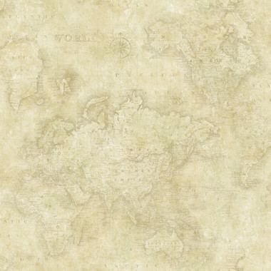 Hardings Beige World Map Wallpaper