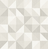 Puzzle Light Grey Geometric Wallpaper