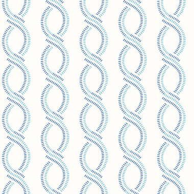 Helix Blue Stripe Wallpaper