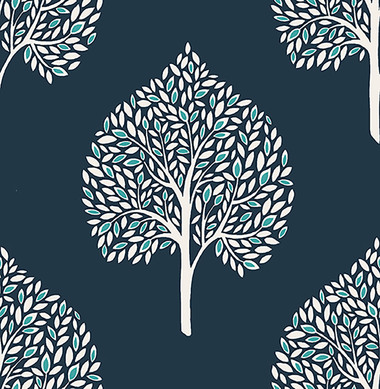 Grove Blue Tree Wallpaper