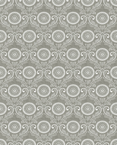 Jubilee Grey Medallion Damask 2702 22714 Wallpaper