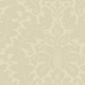 CO2017 - Candice Olson Traditional Damask Wallpaper - Matte Beige/Pearlescent Beige