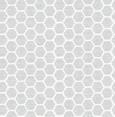 2793-24712 Aura Grey Honeycomb Wallpaper