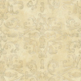 ART25093 Neutral Venetian Damask Wallpaper