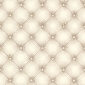 Oxford 2604-21233 - Chesterfield Tufted Leather Wallpaper White
