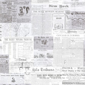 Oxford 2604-21266 - Gazette Vintage Newsprint Wallpaper Grey
