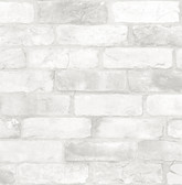 Kitchen & Bath Essentials 2766-22321 - Bushwick Reclaimed Bricks Wallpaper Off-White