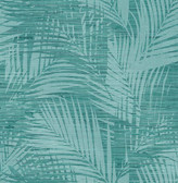 Kitchen & Bath Essentials 2766-24400 - Motmot Palm Wallpaper Turquoise