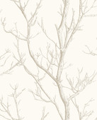 Kitchen & Bath Essentials 2766-24634 - Laelia Silhouette Tree Wallpaper White
