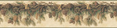 Birch & Sparrow 3118-01391B - Pinecone Forest Pine Border Multicolor