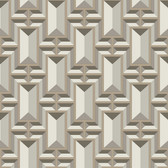 Ashford House SW7470 - Facet Geo Wallpaper Taupe