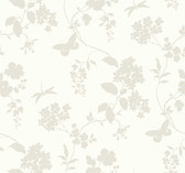 Ashford House SW7515 - Scenic Vines Wallpaper White