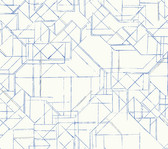 York Premium Peel and Stick PSW1049RL - Prism Schematics Wallpaper Cobalt/Silver