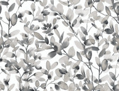 York Premium Peel and Stick PSW1086RL - Botany Vines Wallpaper Grey