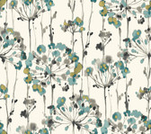 PSW1096RL - Flourish Wallpaper Turquoise