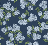 Rifle Paper RI5142 - Hydrangea Wallpaper Navy