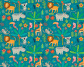 WALS0451 - Jungle Animals Wall Mural