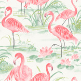 NUS3679 - Pink Flamingo Beach Peel & Stick Wallpaper