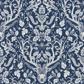 NUS3680 - Navy Escape to the Forest Peel & Stick Wallpaper