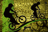 MS-5-0328 - Bicycle Green Wall Mural