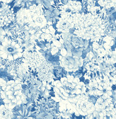 NUS3833 - Indigo Empress Garden Peel & Stick Wallpaper